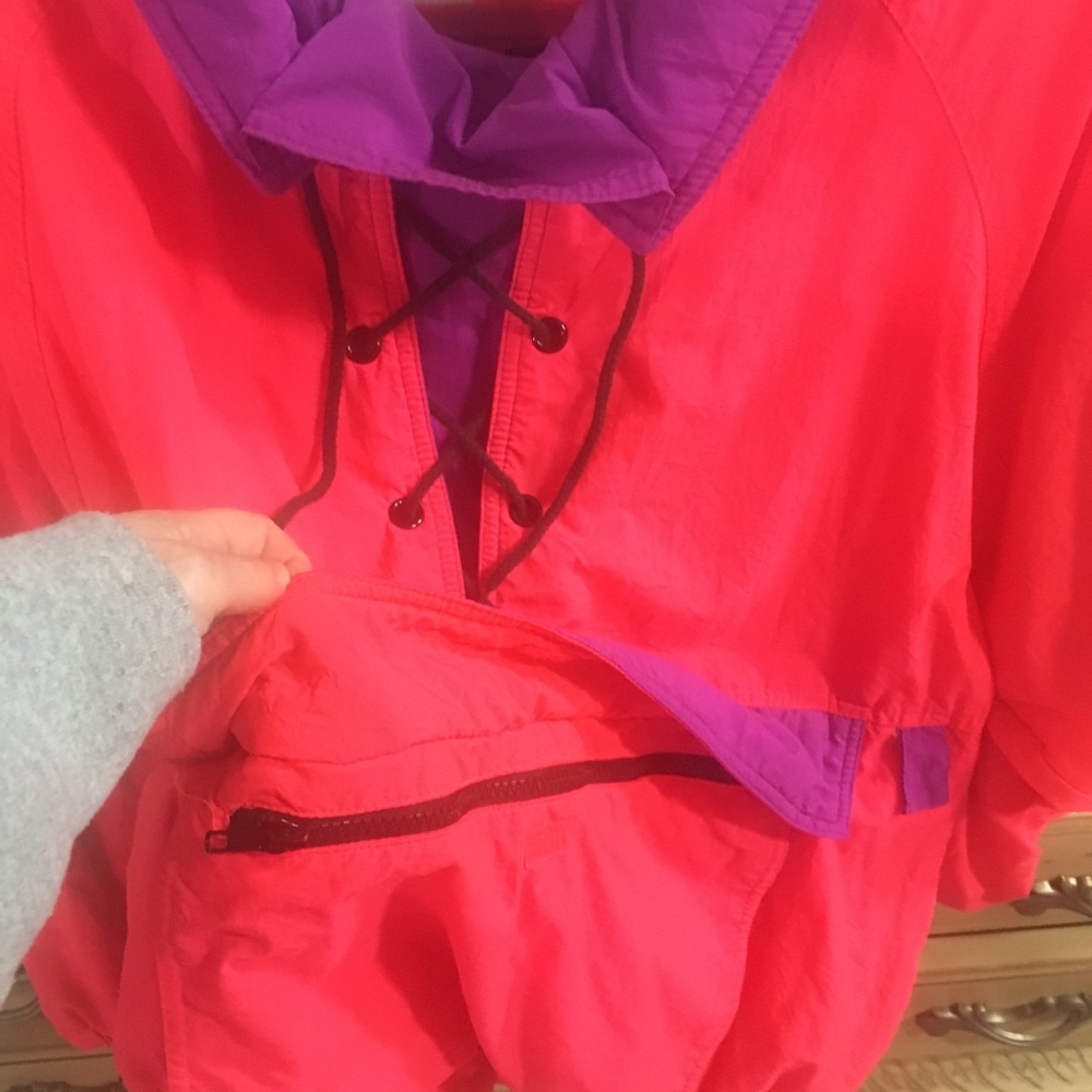 Shell Shock Brightpink Pullover Lined Windbreaker… - image 4